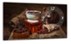 Картина на холсте MAKO Coffee Vintage Brown с часами 30×53 см бесшумный плавный ход кварцевый механизм 3053-013 - изображение 1