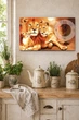 Картина на холсте MAKO Lion Family Sunset с часами 30×53 см бесшумный плавный ход кварцевый механизм 3053-060 - изображение 2
