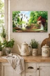 Картина на холсте MAKO Village Mill River с часами 30×53 см бесшумный плавный ход кварцевый механизм 3053-067 - изображение 2