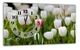 Картина на холсте MAKO Tulips Garden Soft с часами 30×53 см бесшумный плавный ход кварцевый механизм 3053-070 - изображение 1