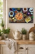 Картина на холсте MAKO Food Table Pizza с часами 30×53 см бесшумный плавный ход кварцевый механизм 3053-048 - изображение 2