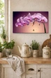 Картина на холсті MAKO Orchid Purple Pink з годинником 30×53 см безшумний плавний хід кварцовий механізм 3053-031 - зображення 2