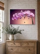 Картина на холсті MAKO Orchid Purple Pink з годинником 30×53 см безшумний плавний хід кварцовий механізм 3053-031 - зображення 3