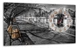Картина на холсте MAKO City Riverside Gold с часами 30×53 см бесшумный плавный ход кварцевый механизм 3053-045 - изображение 1