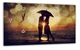 Картина на холсті MAKO Romantic Couple Umbrella Sunset з годинником 30×53 см безшумний плавний хід кварцовий механізм 3053-051 - зображення 1