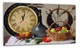 Картина на холсте MAKO Vintage Kitchen Still Life с часами 30×53 см бесшумный плавный ход кварцевый механизм 3053-046 - изображение 1