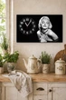 Картина на холсті MAKO Woman Classic Black White з годинником 30×53 см безшумний плавний хід кварцовий механізм 3053-030 - зображення 2