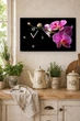 Картина на холсте MAKO Orchid Pink Black с часами 30×53 см бесшумный плавный ход кварцевый механизм 3053-047 - изображение 2