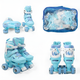 Раздвижные ролики квады 04-51 S Best Roller колеса PU светящиеся (размер 31-34). Blue (193628) - изображение 2