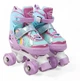 Раздвижные ролики квады 15-06 S Best Roller колеса PU светящиеся (размер 31-34). Multicolor (193616) - изображение 1