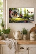 Картина на холсте MAKO Forest House River с часами 30×53 см бесшумный плавный ход кварцевый механизм 3053-016 - изображение 2
