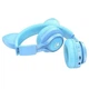 Бездротові Bluetooth навушники HOCO W39 Cat Ear Wireless Headphones з RGB підсвічуванням BT5.3 | Синій - зображення 2