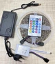 Світлодіодна стрічка RGB 5050 з пультом від мережі 220 вольт 5м, 54led/1м, блок 220В (реальних 4,5 м) у силіконі - зображення 1