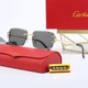 Сонцезахисні окуляри Cartier CT0550S золоті з сірими лінзами, безоправні, унісекс GLS-CRT-002 - зображення 2