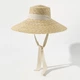 Летняя соломенная шляпа LUXURY SHADE с широкими полями и лентой бежевой - изображение 7