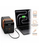 Повербанк для ноутбука 100000 mAh 65W PD Hoco быстрая зарядка 6 USB 2 Type-C с LED-фонарём Черный - изображение 2