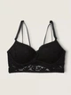 Мереживний бралет Victoria's Secret Pink Чорний S - зображення 1