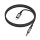 Аудіокабель BOROFONE BL24 iP to 3.5mm male, nylon braid, 1m, Metal Grey - изображение 3