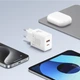 Мережевий зарядний пристрій Baseus Cube Fast Charger C+U 30W EU Moon White - изображение 10