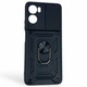Чохол протиударний для Motorola G06 Power з магнітною пластиною зі шторкою на камері чорний - зображення 1