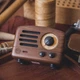 Портативний міні-колонка Bluetooth Maowangshouyinji Cat King Audio, настільна дерев'яна ретро-міні-колонка, горіхове дерево, святковий подарунок для чоловіків та жінок - изображение 5