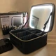 Косметичка органайзер дорожня з LED дзеркалом CY091-1 жіноча валіза для косметики 26x20x10 з підсвіткою акумулятор 2000 мАг сенсорне освітлення 3 режими зберігання аксесуарів компактна водостійка сумка для макіяжу подорожей - зображення 5