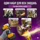 Набір акумуляторного інструменту 2в1 болгарка 125 мм і гайковерт 36V з двома акумуляторами в кейсі жовтий - зображення 2