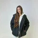 Куртка жіноча зимова плащова тканина чорна, XL-XXL - зображення 2