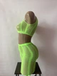 Сексуальний комплект топ та легінси «Смугаста спокуса» Sexy OneSize зелений (5-41) - изображение 3