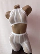 Сексуальний комплект топ та легінси «Смугаста спокуса» Sexy OneSize білий (5-41) - изображение 2