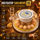 Інкубатор Sailnovo 18 для яєць автоматичний: контроль вологості, 360° огляд, обігрів AirCirculation, Grey/Yellow - зображення 1