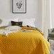 Покривало двостороннє Гірчичний/сірий Love You 150 x 220 см - изображение 2