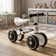 Биговел детский четырехколесный с регулировкой сиденья Profi Kids MBB 1017-4D биговел с 4 с мягкими EVA колесами для детей от 2 лет Бело-черный - изображение 1
