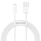 Кабель Baseus Superior Series USB to Lightning 2.4A, 2 м, швидка зарядка, передача даних, White - зображення 1