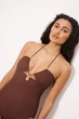Купальник суцільний з ущільненою чашкою Ysabel Mora 46B/L Коричневий (Brown) (116106) - зображення 5