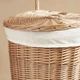 Кошик для білизни на колесах, з верби, 31 л IKEA TOLKNING 805.126.24 - зображення 2