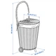 Кошик для білизни на колесах, з верби, 31 л IKEA TOLKNING 805.126.24 - зображення 5