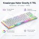 Клавіатура ігрова Hator Gravity X TKL механічна 87 клавіш USB Orange Switch White (HTK551UA) - зображення 2