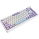 Клавіатура ігрова Ajazz AK820 Max механічна 82 клавіші USB-C Magnetic Switch White/Purple (AK820MAX-WM-PWB) - зображення 2