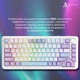 Клавіатура ігрова Ajazz AK820 Max механічна 82 клавіші USB-C Magnetic Switch White/Purple (AK820MAX-WM-PWB) - зображення 7