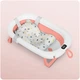 Складна ванночка дитяча біло-рожева з подушкою RICOKIDS RK-287 - зображення 4