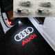 Підсвічування дверей 3D проєкція для Audi (ауді) 4 штуки на чотири двері металевий корпус скляна лінза - зображення 1