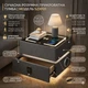Смарт-тумба горюча YJXF01 Grey з сейфом, LED-підсвіткою та USB портами - изображение 2