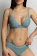 Комплект белья: бюстгальтер push-up и трусики 9461 Balaloum серо-мятный 80C/L - изображение 1