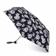Парасолька жіноча Fulton L340 Miniflat-2 Black and White Floral (Черно-белые цветы) - зображення 1