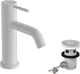 Змішувач hansgrohe Tecturis S CoolStart EcoSmart+ для раковини зі зливним гарнітуром, білий матовий 73302700 - изображение 1