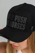 Кепка - трекерка унісекс з накаткою "Don't push the horses" (1553), чорний - зображення 3
