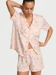 Піжама (Сорочка + шорти) Victoria's Secret Signature Satin Short Pajama Set М Рожевий (27178737D) - изображение 1