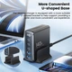 Мережевий зарядний пристрій Toocki 140 WGan 140W Table Charge TCTZM -XRB01 3C+2U - зображення 11