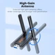 WIFI6 адаптер AX900 + Bluetooth 5.4 USB 3.0 Toocki TB07A USB 2 антенны - зображення 7